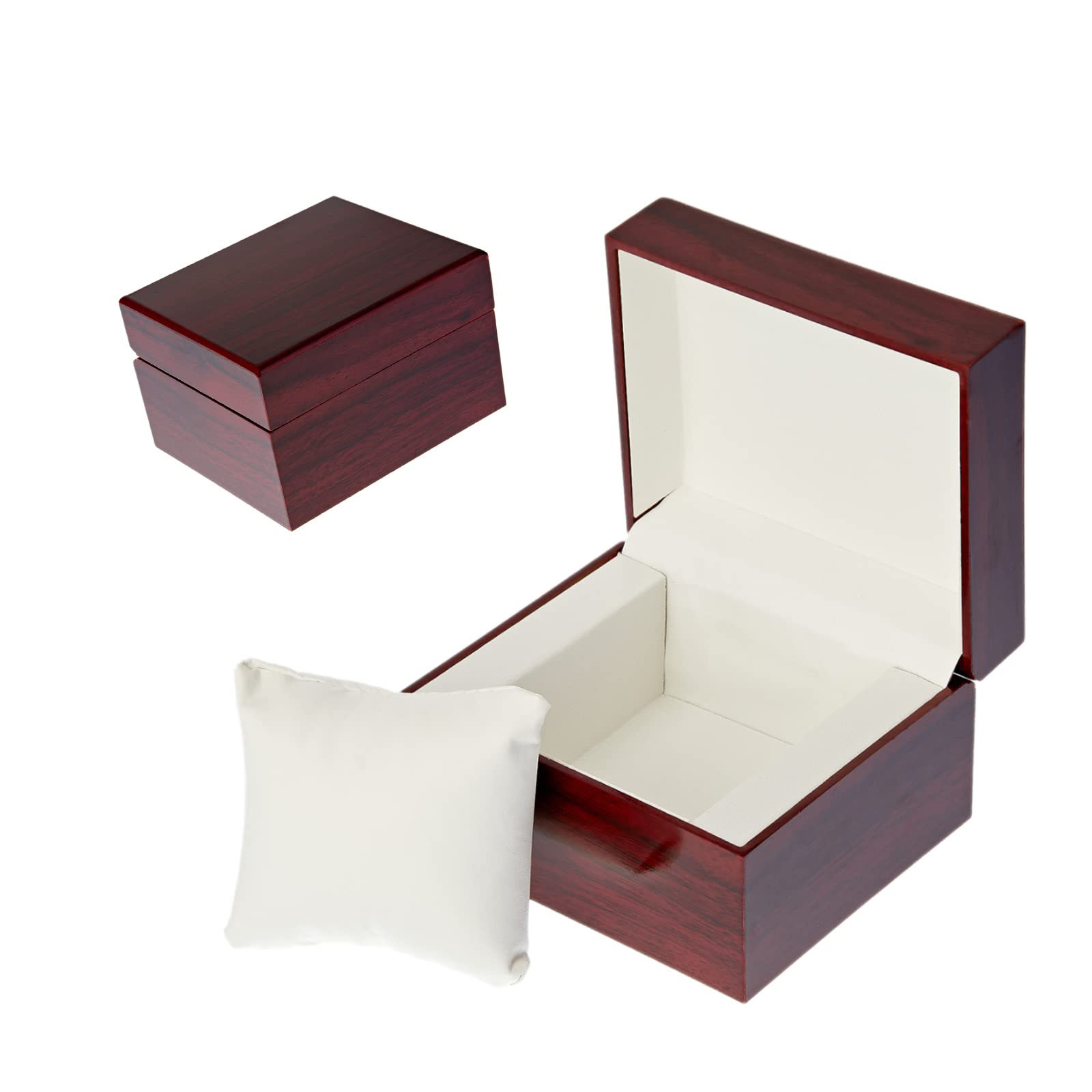 Premium Wood Watch Box with Soft Pillow Interior